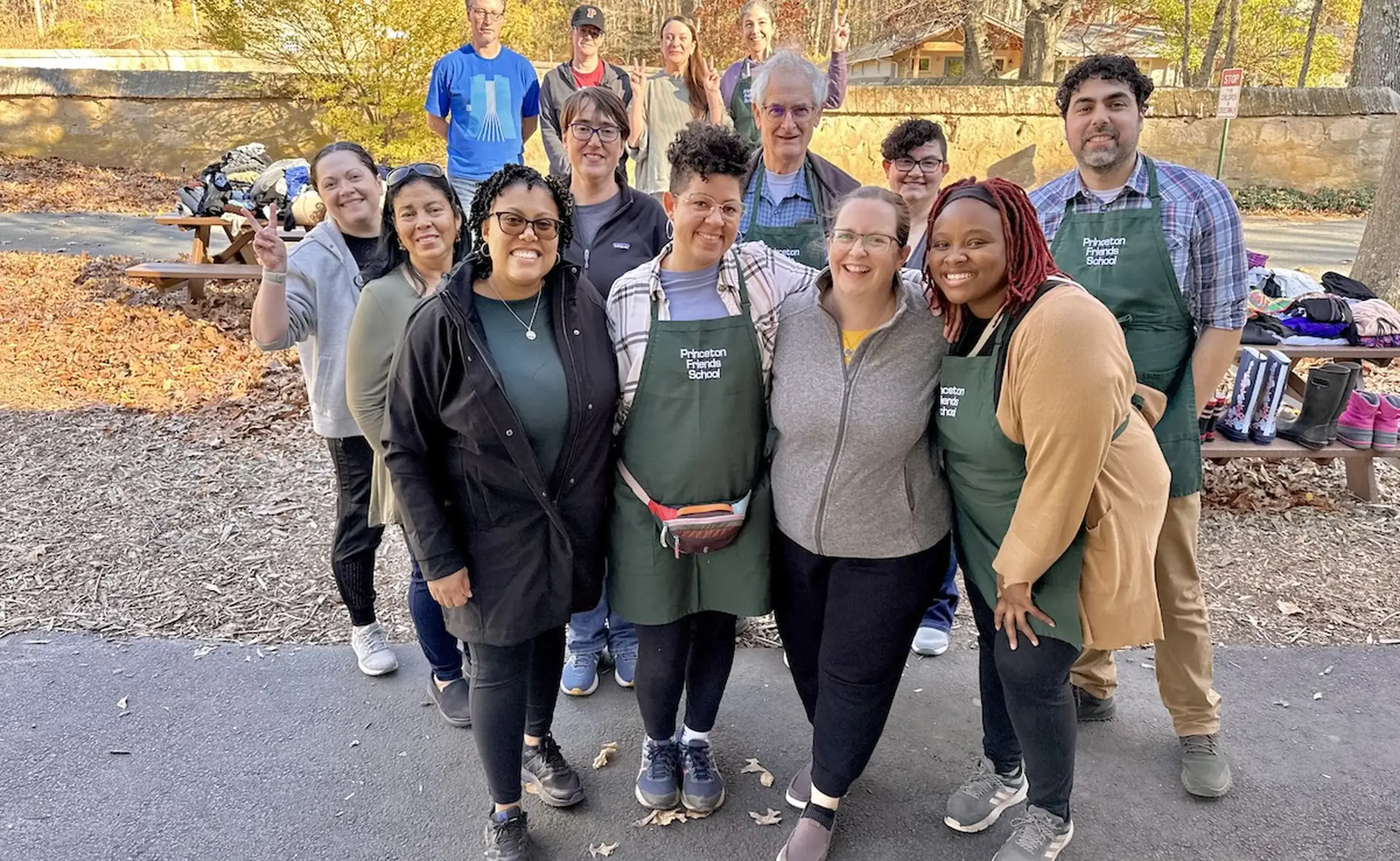Group posing outdoors for a photo