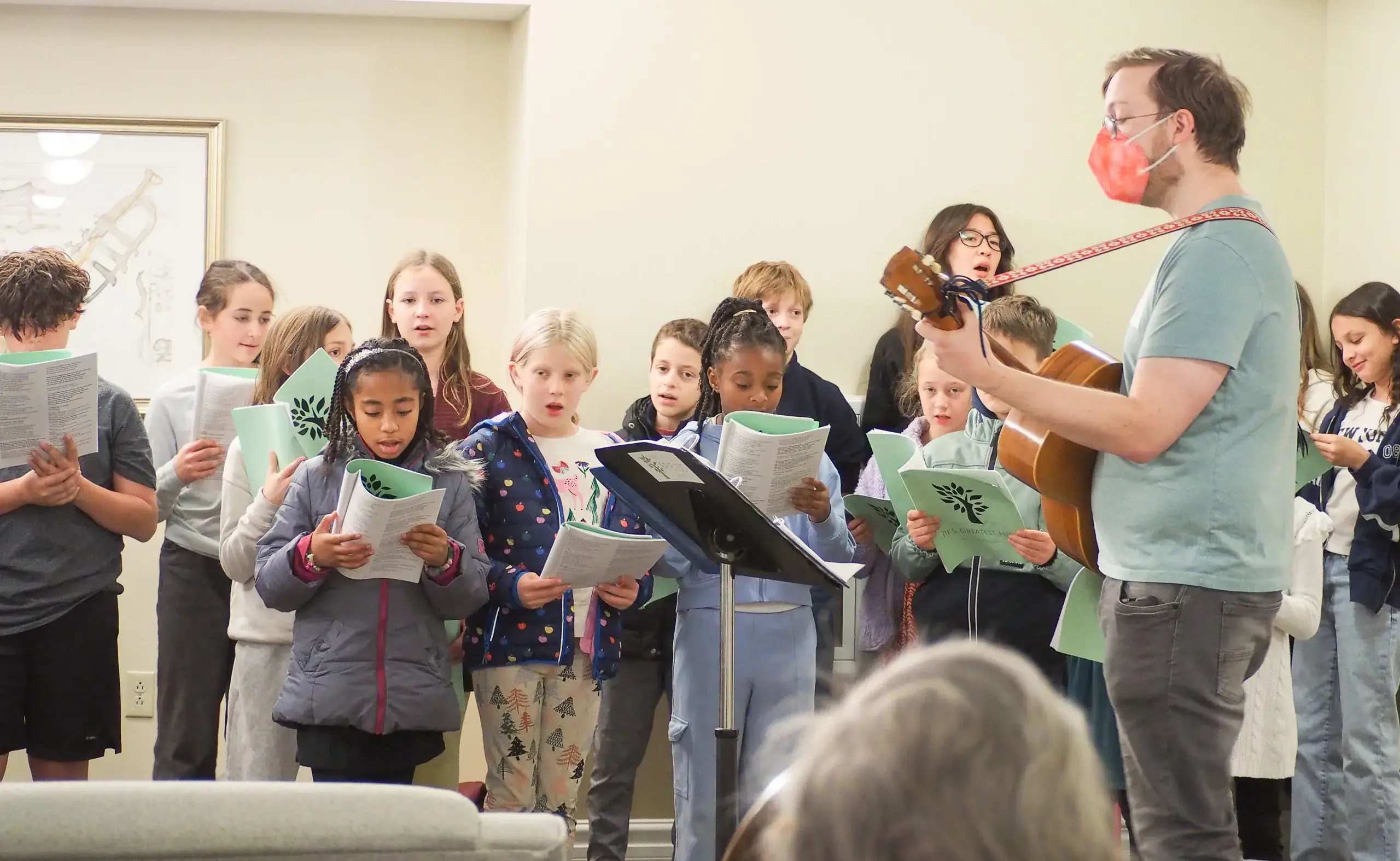 Guitar and choir performance