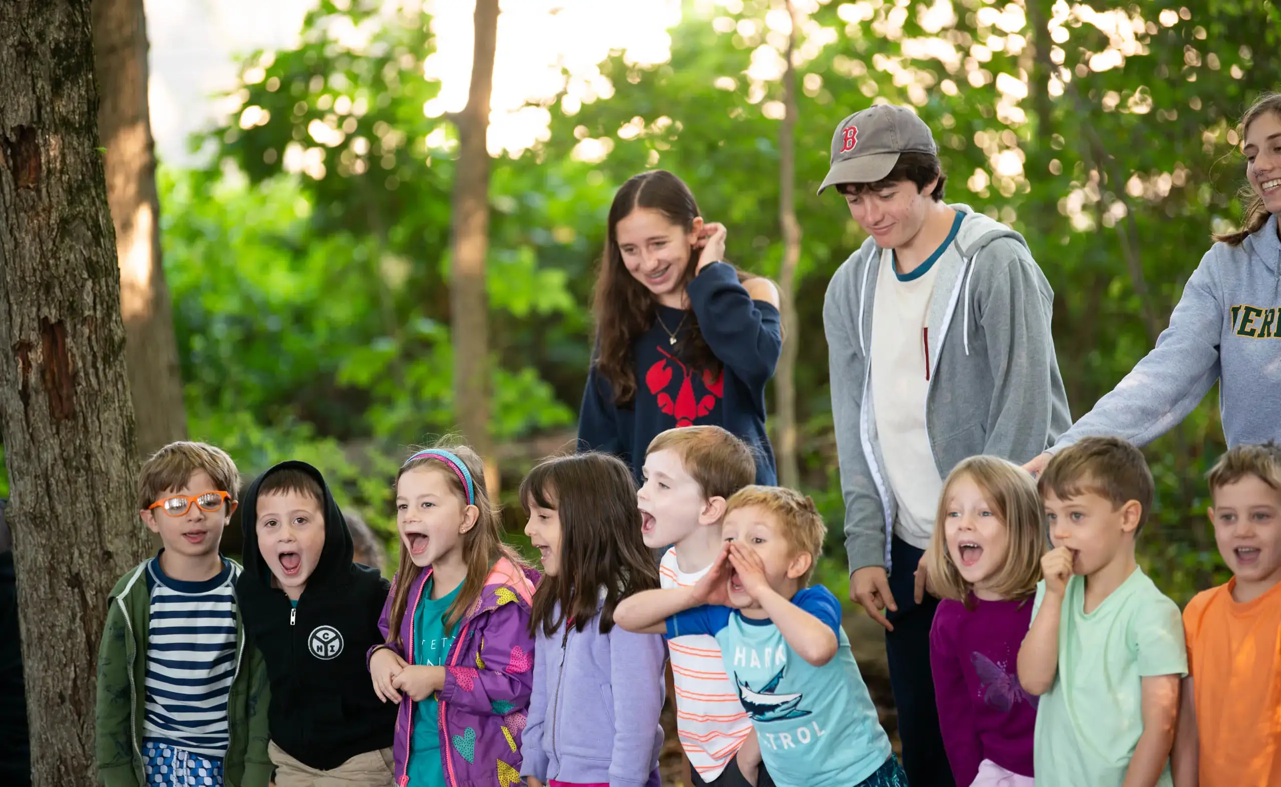 Students calling out excitedly